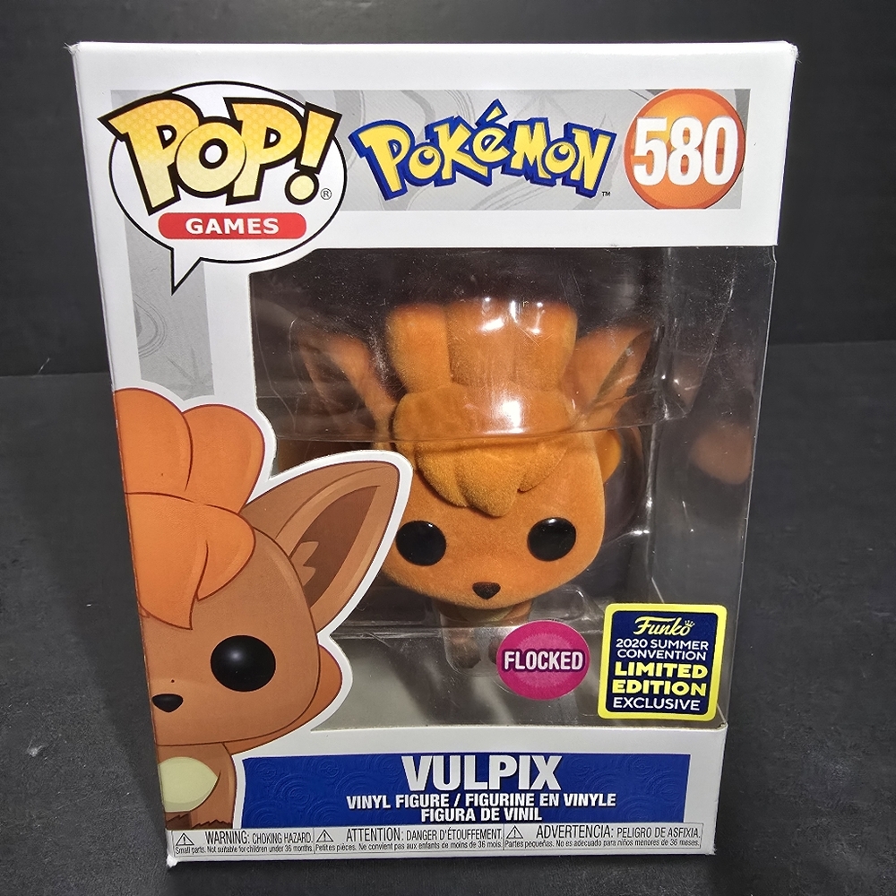 Funko Pop! Pokemon: Vulpix #580 Flocked - 2020 Summer Convention Exclusive - Picture 1 of 8